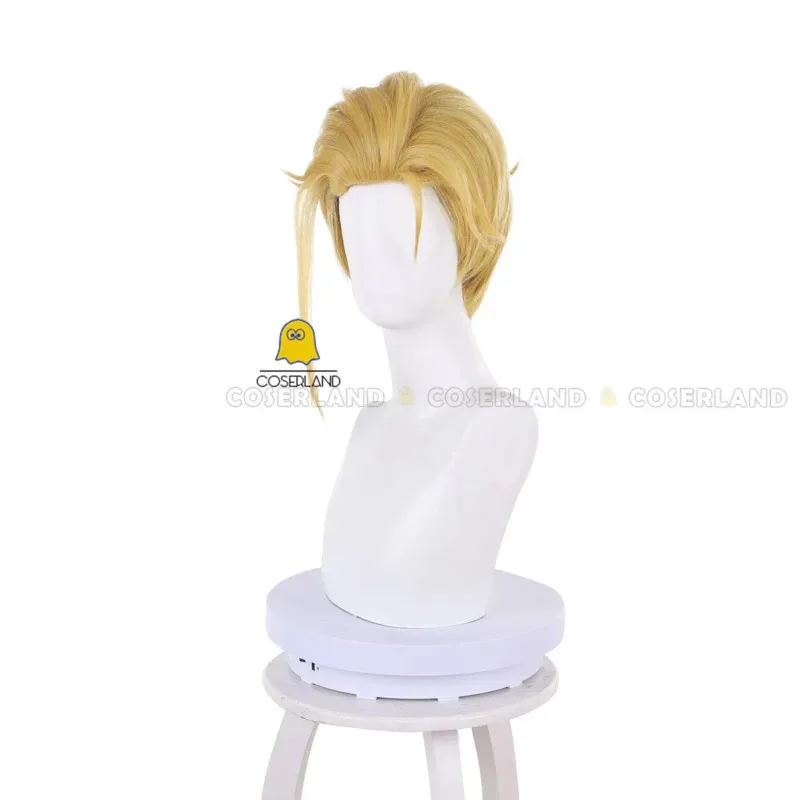 Anime Hell's Paradise Jigokuraku Yamada Asaemon Tenza Parrucca Cosplay Ten-chan Bionda Capelli Corti Fascia Rossa Gioco di Ruolo Protezione Della Parrucca Gratuita