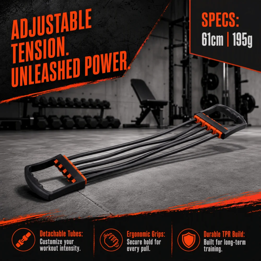 Detachable Design Chest Expander Strength Training Pull Rope Structure Fitness Chest Expander Elastic Band Chest Expander Rope