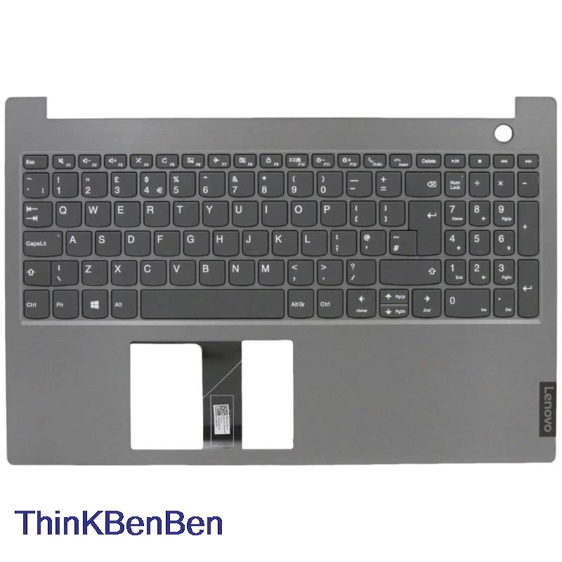 UK English Mineral Gray Keyboard Upper Case Palmrest Shell Cover For Lenovo ThinkBook 15 IML IIL 5CB0W45422