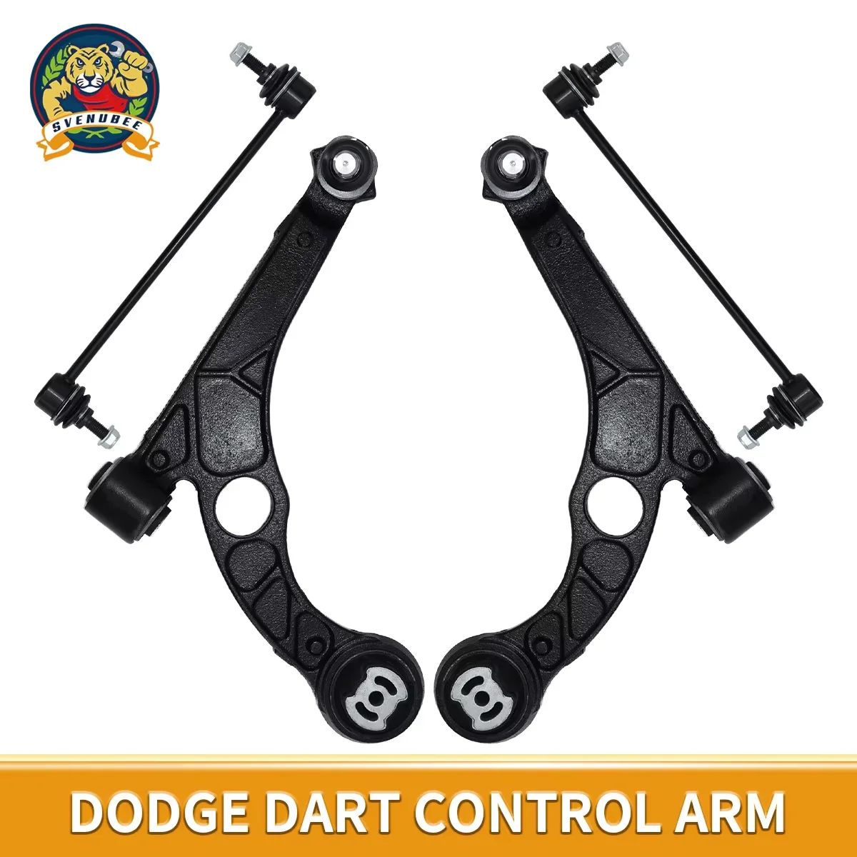 

Комплект подвески Svenubee: 4 нижних рычага управления, стойки стабилизатора, шаровые опоры для Dodge Dart 2013-2016 K750691