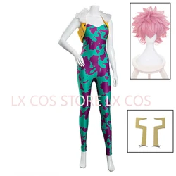 Ashido Mina Cosplay Costumes Wig Headwea Women's Jumpsuit Halloween Carnival Costume Boku No Hero Academia