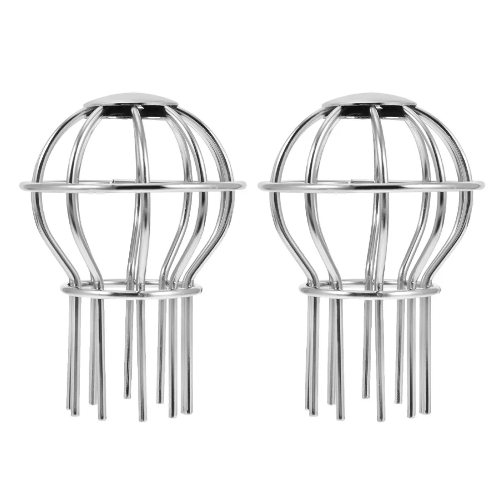 

2 шт. компактных фильтрующих заглушек из нержавеющей стали для кровельных водостоков, предотвращающих засоры от мусора