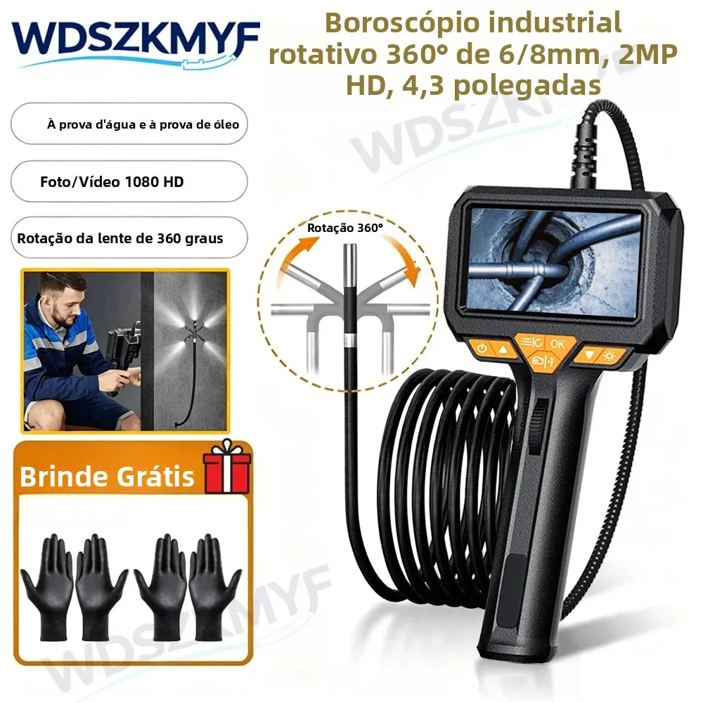 Ecran-ips-43''-endoscope-articule-bidirectionnel-360°-°-180-°-camera-endoscopique-a-rotation-avec-tige-coulissante-et-objectif-6-8-mm-a-double-direction-de-guidage