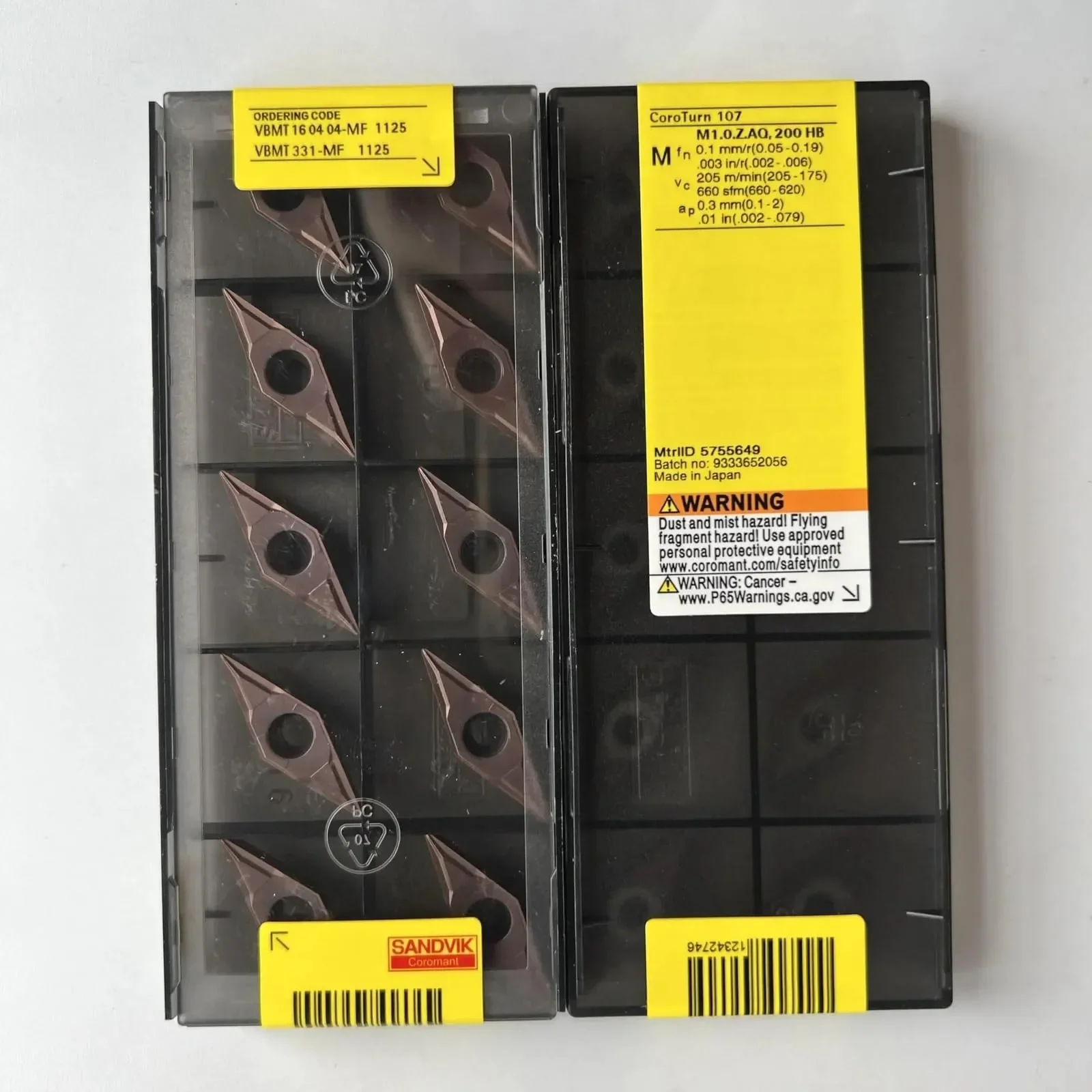 

SANDVIK-Coromant / VBMT160404-MF 1125 / 10 Pcs