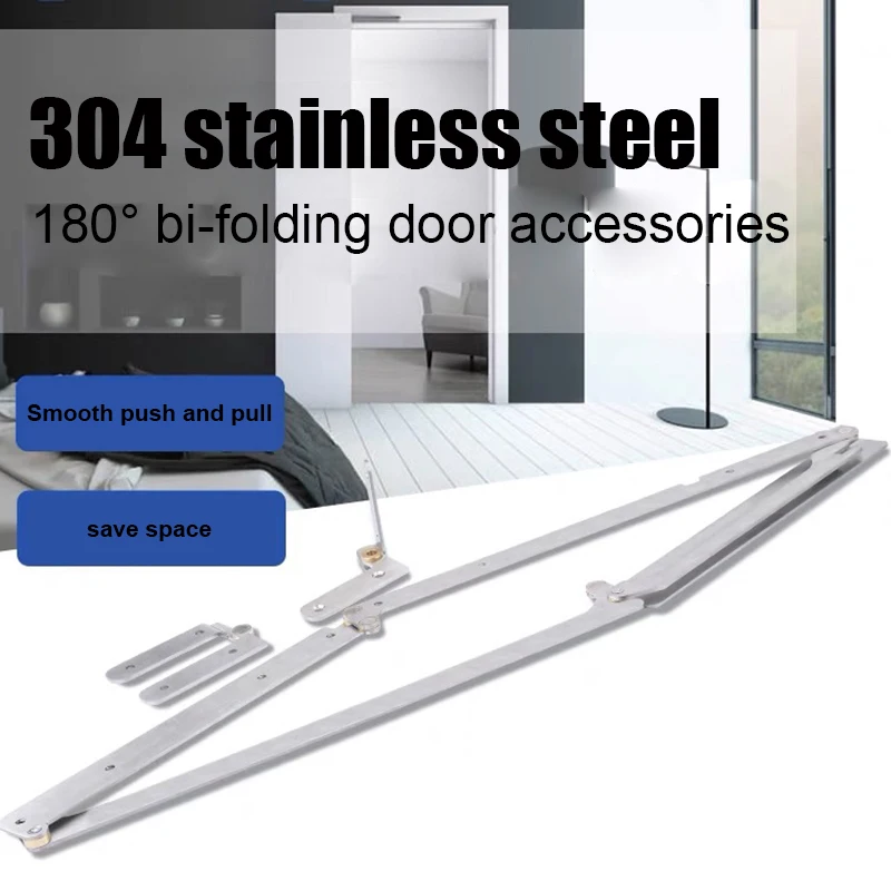 Ferramenta per porta pieghevole in acciaio Ferramenta per porta pieghevole esterna in legno 180 - Set di ferramenta per porta pieghevole