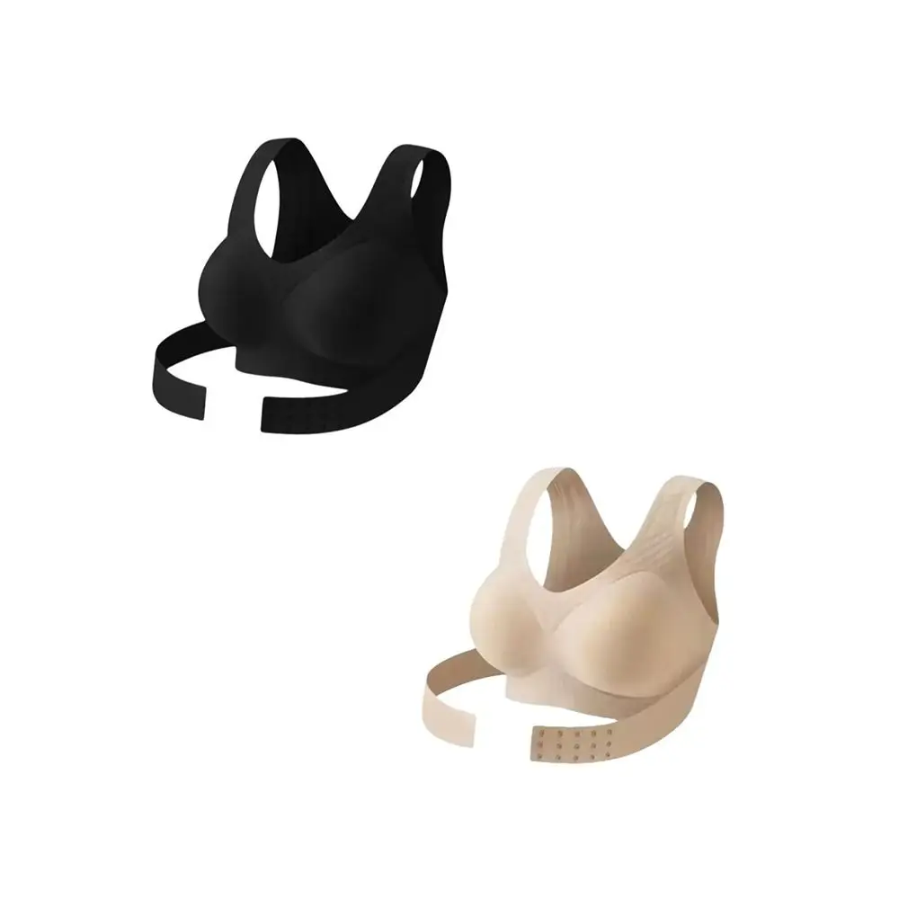 Posture Corrector Seamless Push Up Bra Cross Back Shockproof Gathered Wireless Bra Lingerie Anti-sagging Underwear Women - view 6