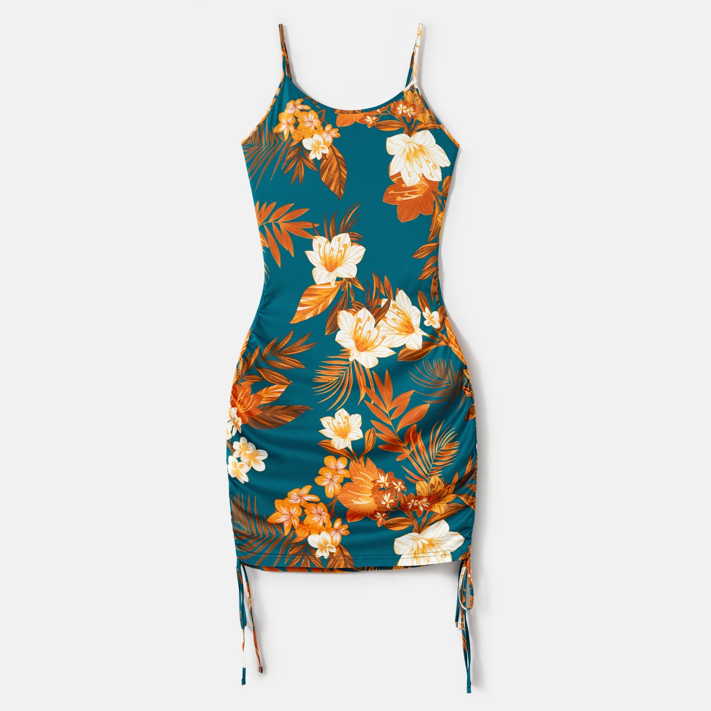 PatPat Allover Abito da donna aderente con volant e coulisse con stampa floreale