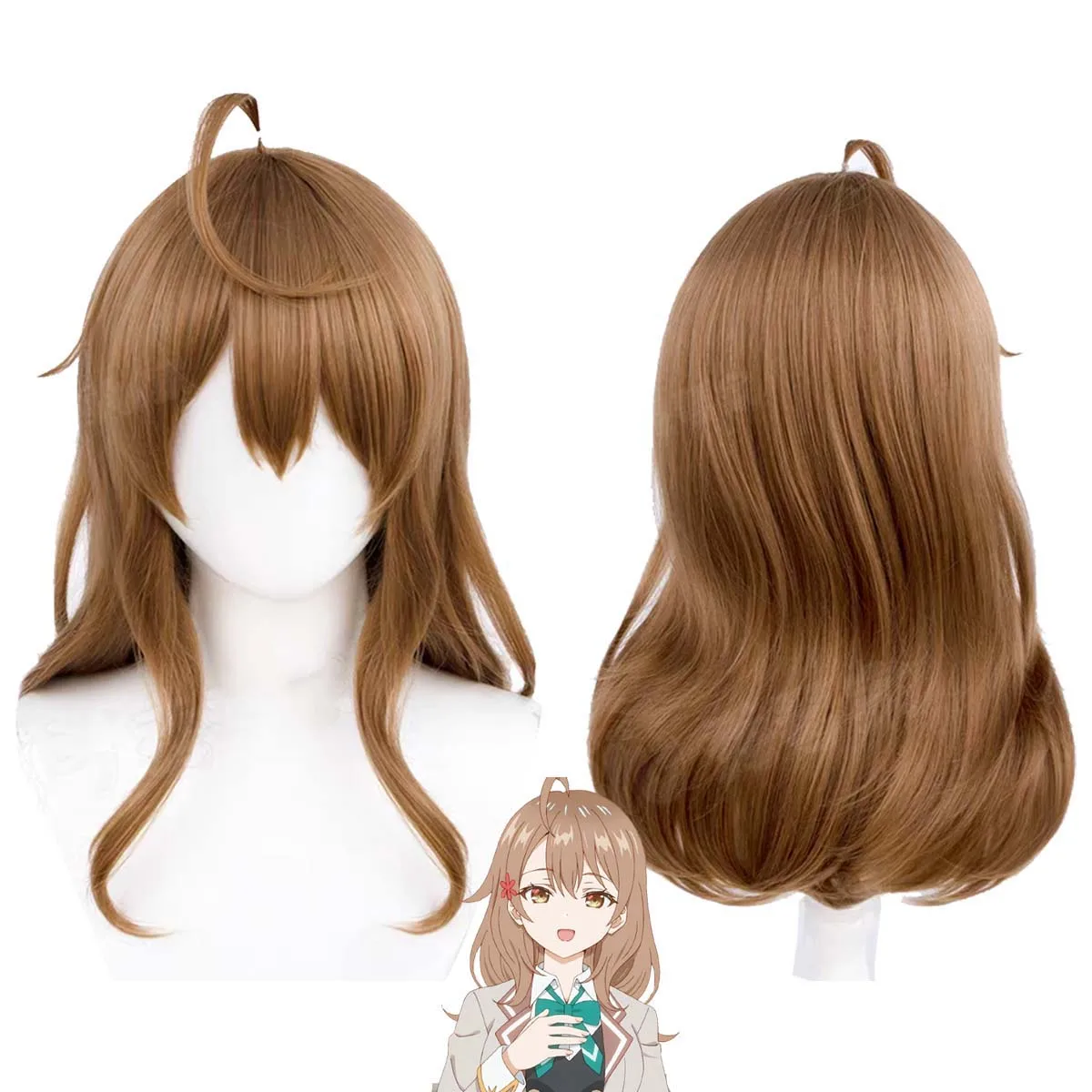 

Иногда скрывает ее чувства на русском языке, потому что Мария Михайловина Kujou, коричневый парик из синтетических волос для женщин