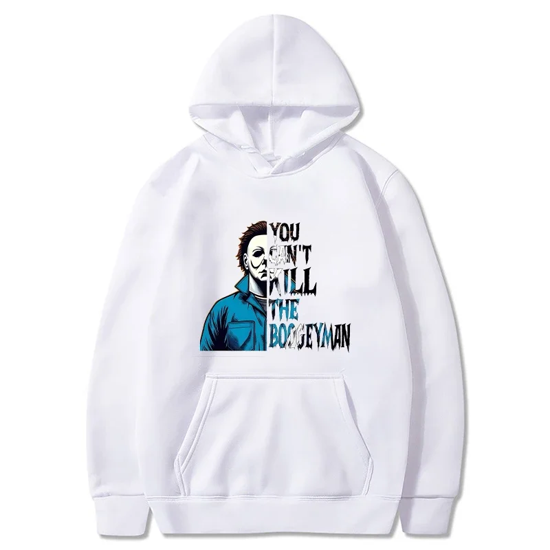 

Autumn men, you can't kill the Boogeyman character horror pattern printed hooded sweatshirt printed Harajuku-style clothing