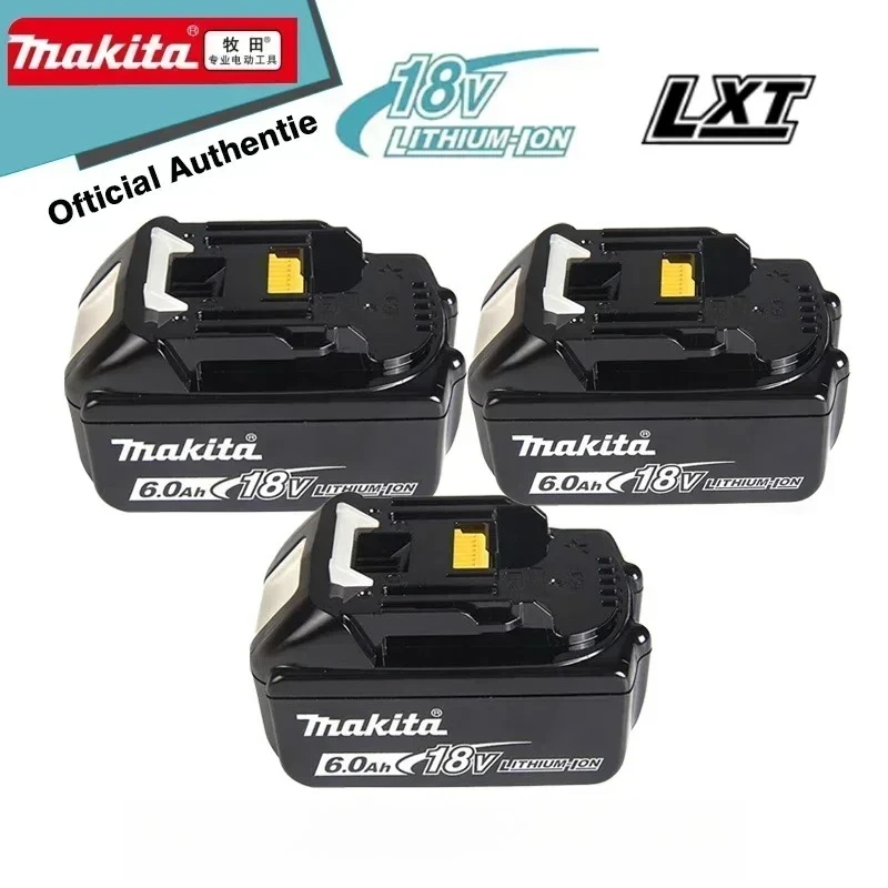 بطارية ليثيوم Makita18V 100% 6.0 ah متوفرة BL1830b BL1840b BL1850b BL1860bl1815 سعة كبيرة وعمر بطارية طويل.