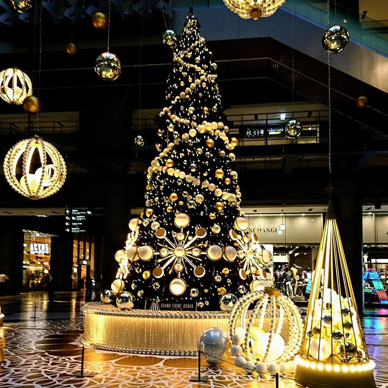 Large Outdoor Frame Christmas Tree with Luminous Lights Decoration for Shopping Malls & Squares, 3-30m, Hot Sale Factory Direct