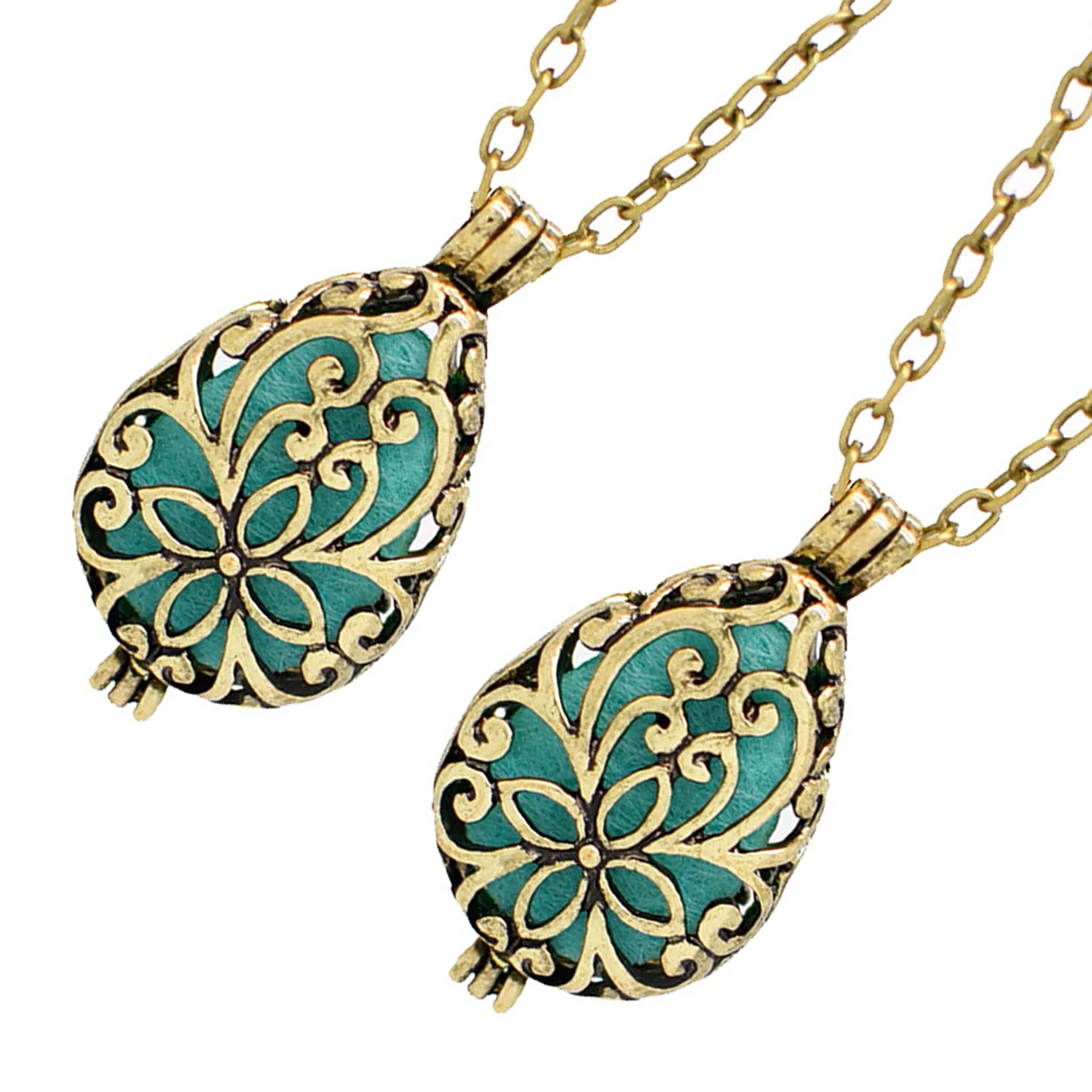 

2 шт., ожерелья с эфирным маслом для ароматерапии, винтажный кулон, свитер, ювелирные изделия, диффузор, ожерелье для женщин, подарочное ожерелье, кулон