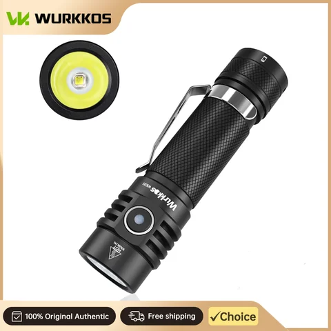 Lanterna LED Wurkkos WK03 18650 Tocha 1800LM ATR Luminus SST40 recarregável USB C Luz IP68 à prova d'água para caminhadas e acampamento