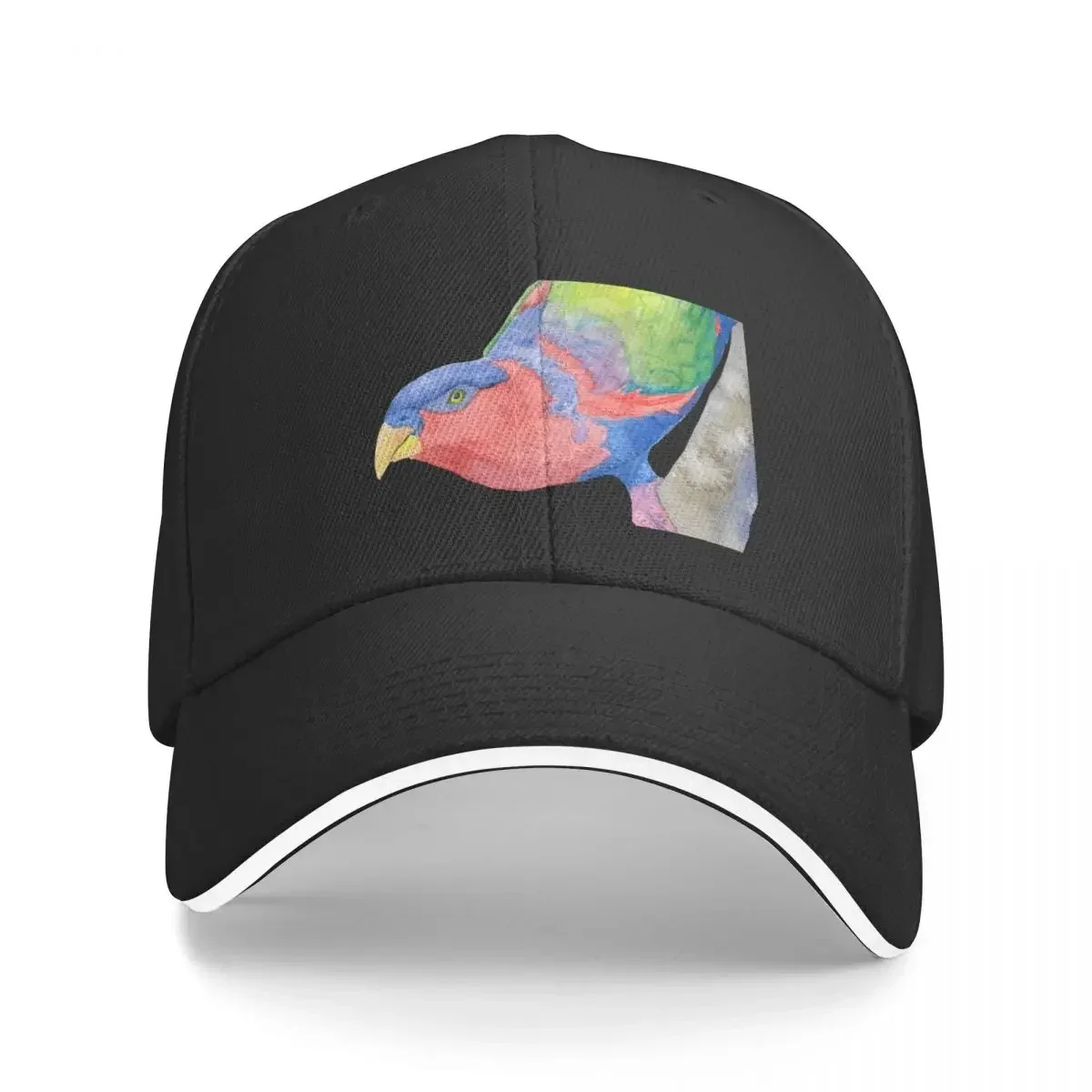 

black-capped lory (Lorius lory) watercolor portrait Baseball Cap designer cap Thermal Visor Elegant Women's Hats Men's