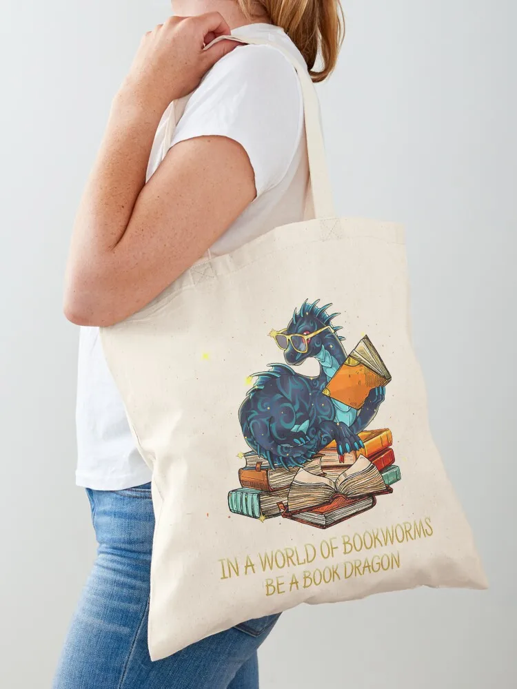

Be A Book Dragon Tote Bag bag for beach Gift bags Candy bags bags woman 2025