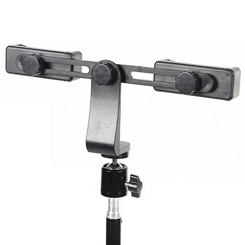 Держатель для телефона с двойной камерой, пластиковый стабилизатор для мобильного телефона, вращающийся на 360 градусов уличный держатель для телефона для прямой трансляции, гибкий