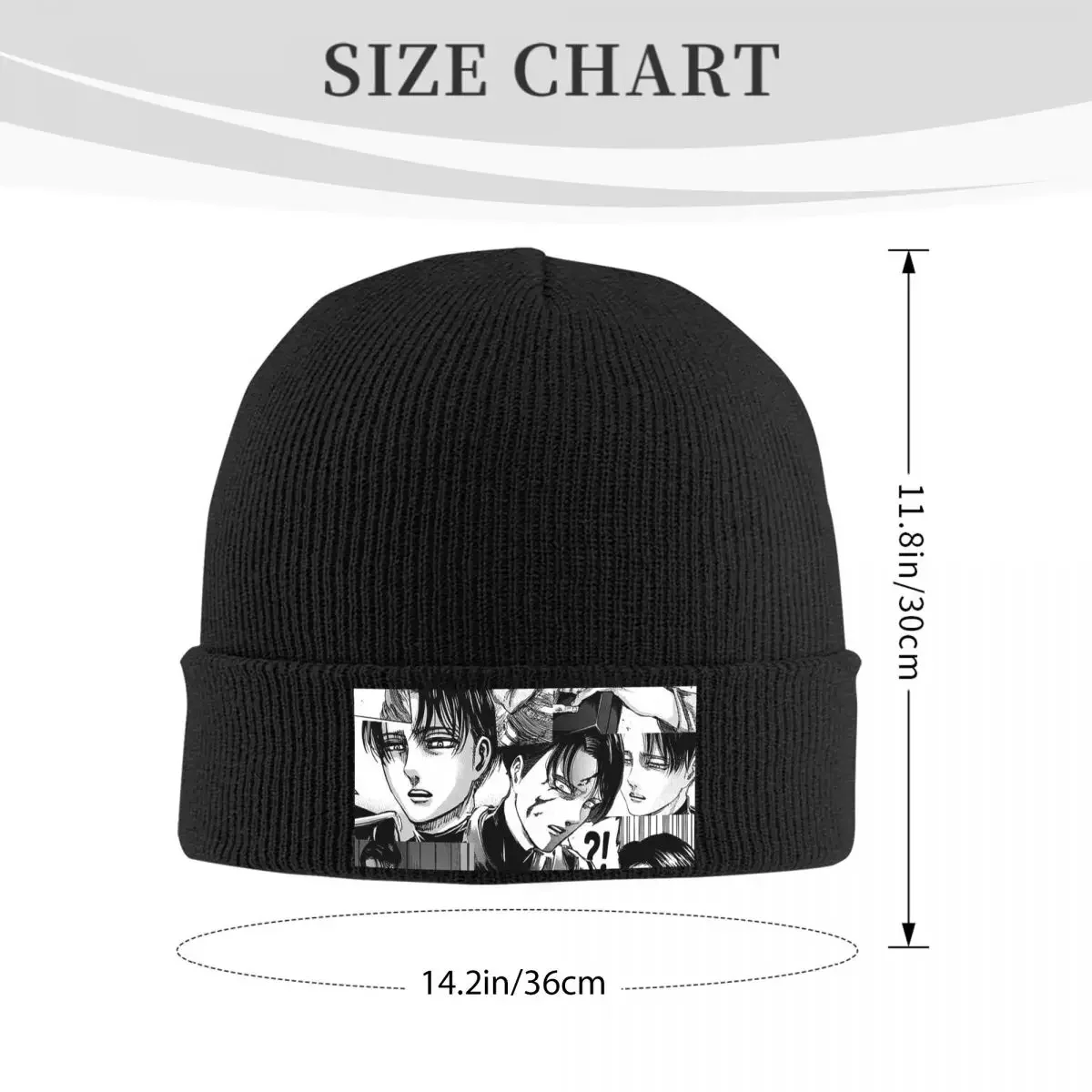 Levi Ackerman Attack On Titan Warm Knitted Cap Winter Knit Bonnet Hat Skullies Beanies Hip Hop Caps for Unisex