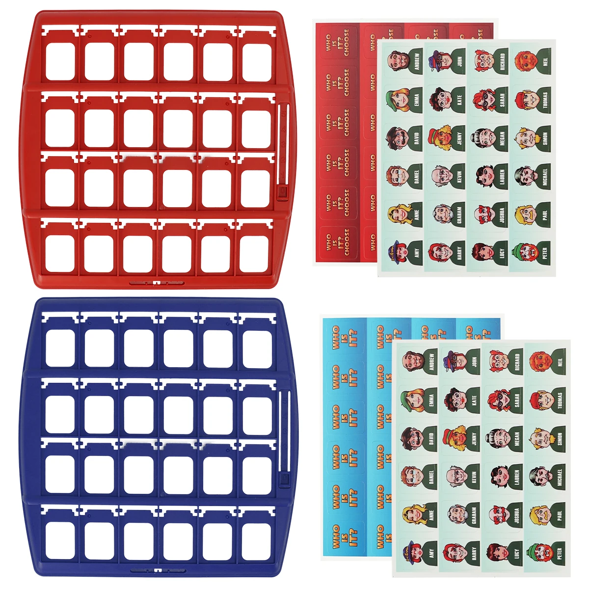 Gioco da tavolo Guess Who Classico gioco di deduzione logica familiare per 2 giocatori, giocattolo interattivo genitore-figlio con carte di personaggi