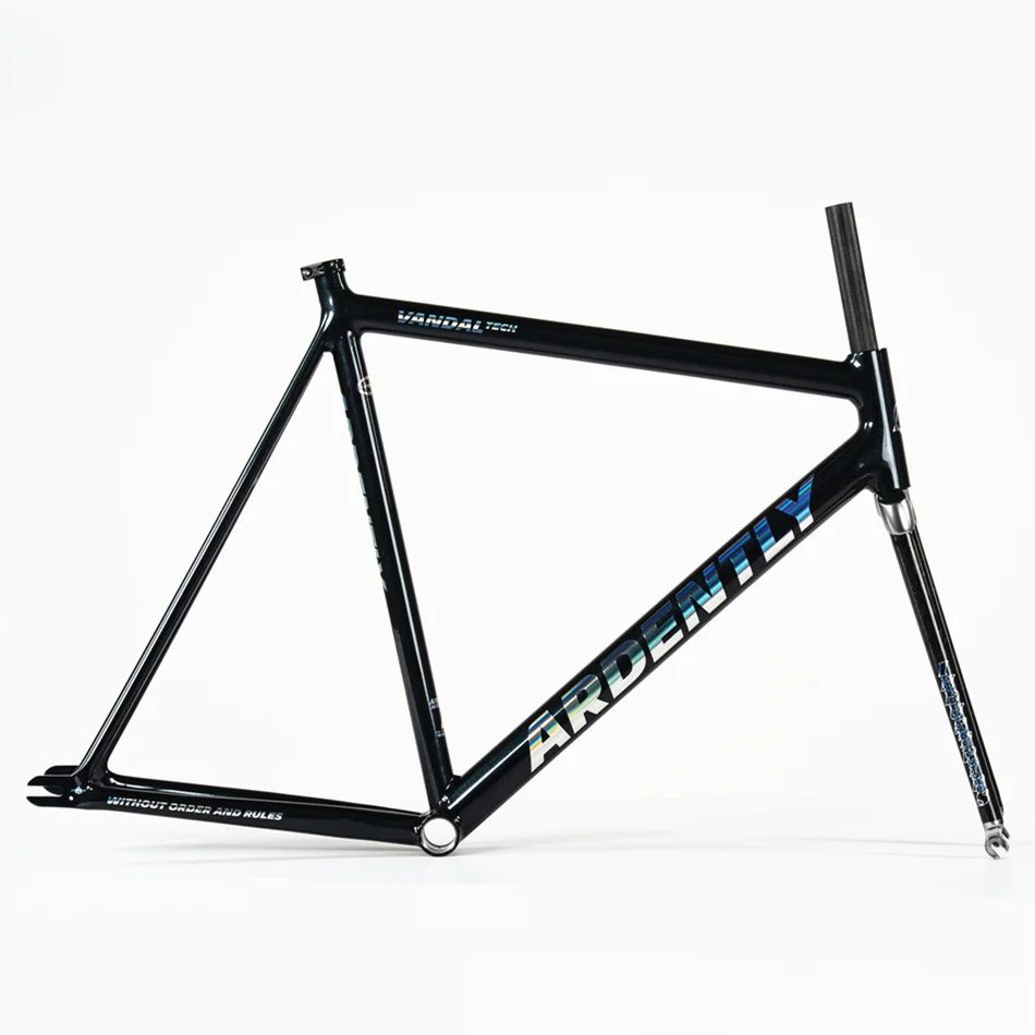 AliExpress Ardently vandal Frameset, Track Fixie Bike Frame and Fork, Single Speed Bicycle Parts, 700C 6069 Aluminum frame，carbon fork