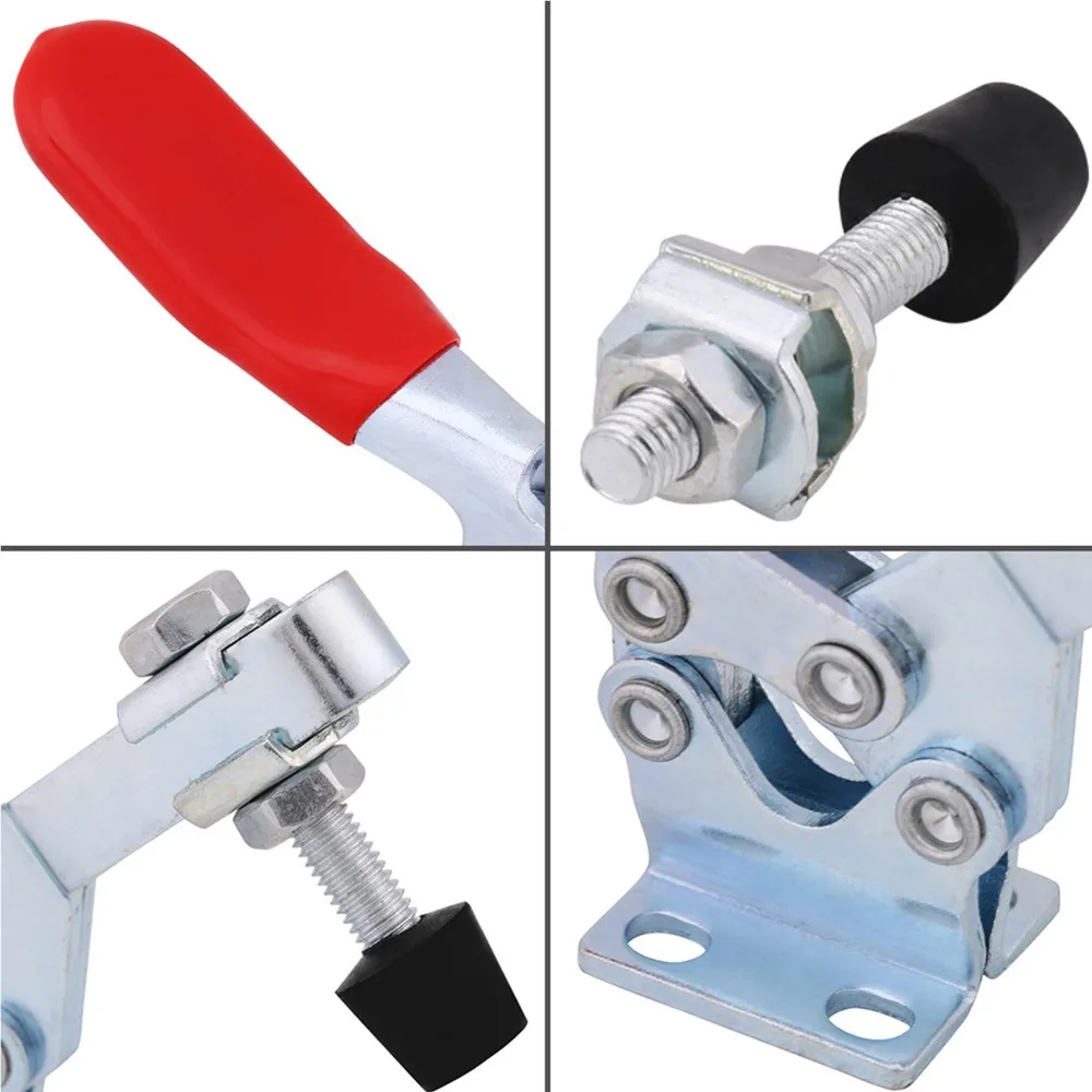 5pcs 227Kg Holding Capacity Toggle Clamps GH-225-D Quick Release Mechanism Horizontal Clamps Horizontal Action Heavy Duty Clamps