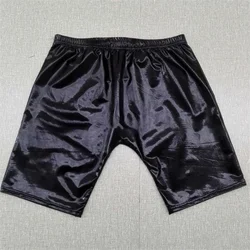 Item Color Men's Shorts Underwear Shorts Wet Look Artificial PU Briefs Shorts Mens PU-Leather Pants Pants Black