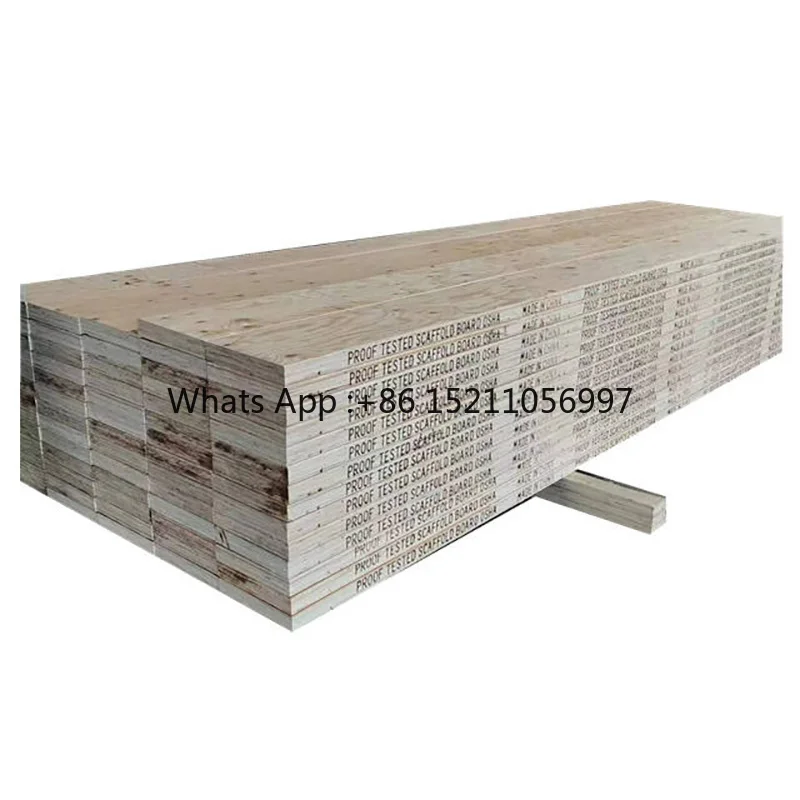 

High Quality Softwood Board Waterproof Pine LVL Wood Planks Board for Modern Scaffolding Construction