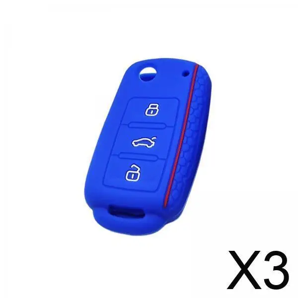 

Прочный силиконовый чехол-держатель для смарт-ключа, защитный чехол для брелока, замена для VW Polo, Tiguan, Touareg и других моделей