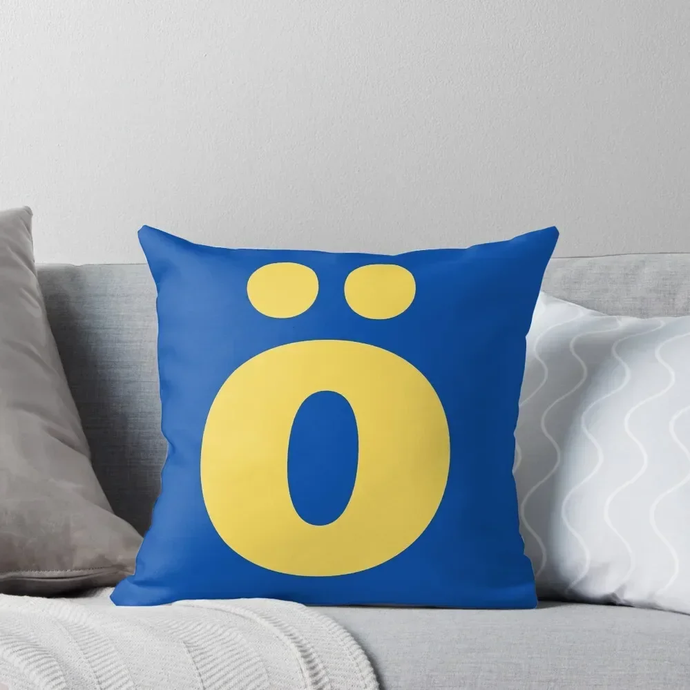 ?, letter umlaut, German, Swedish, Finnish, Hungarian, Estonian, Turkish, letter alphabet Throw Pillow