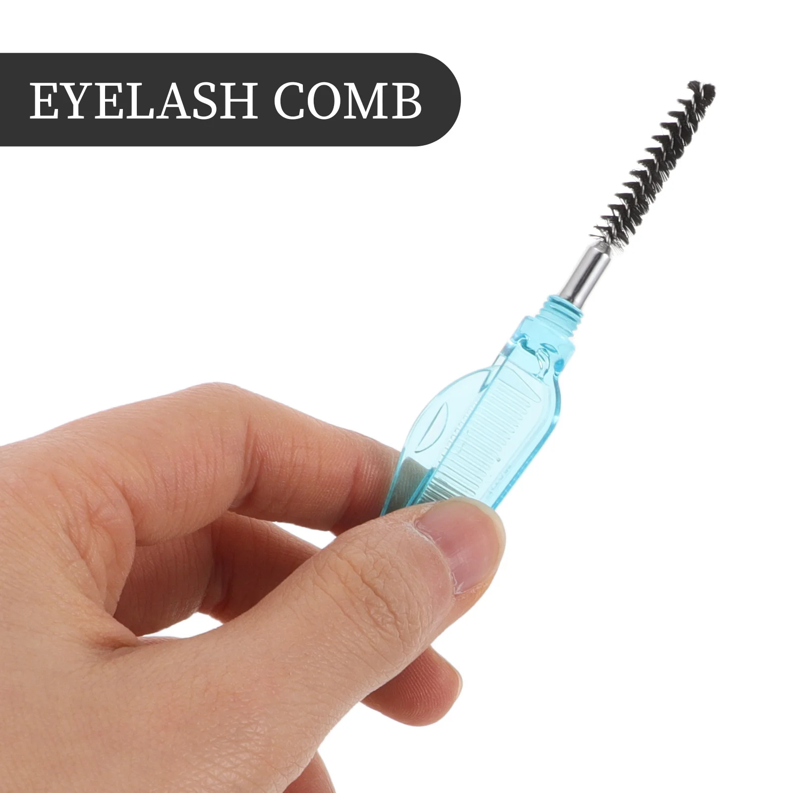 Pente de cílios dobrável de ponta dupla, escova de sobrancelha espiral 2 em 1, separador de cílios compacto, ferramenta aplicadora para mulheres, on-the-go