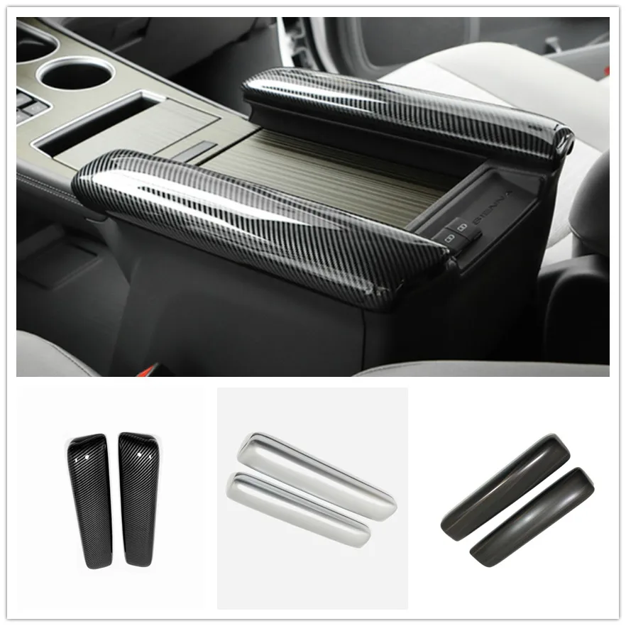 

For Toyota Sienna XL40 2021 2022 LHD ABS Car Center Console Stowing Tidying Armrest Box Panel Decoration Stickers Accessories