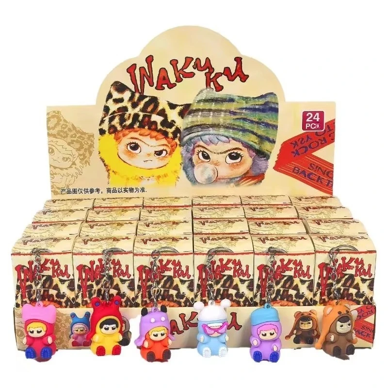 عشوائي 24 قطعة كابيبارا صندوق أعمى المفاتيح لطيف سنوت شيونغ تو صندوق غامض دمية قلادة حقيبة ظهره زينة صندوق أعمى اللعب