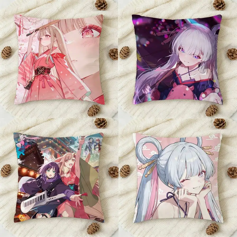

C-Cosmic P-Princess K-Kaguya Double-sided Printed Square Decorative Cushion Cover for Sofa Living Room Home Decor