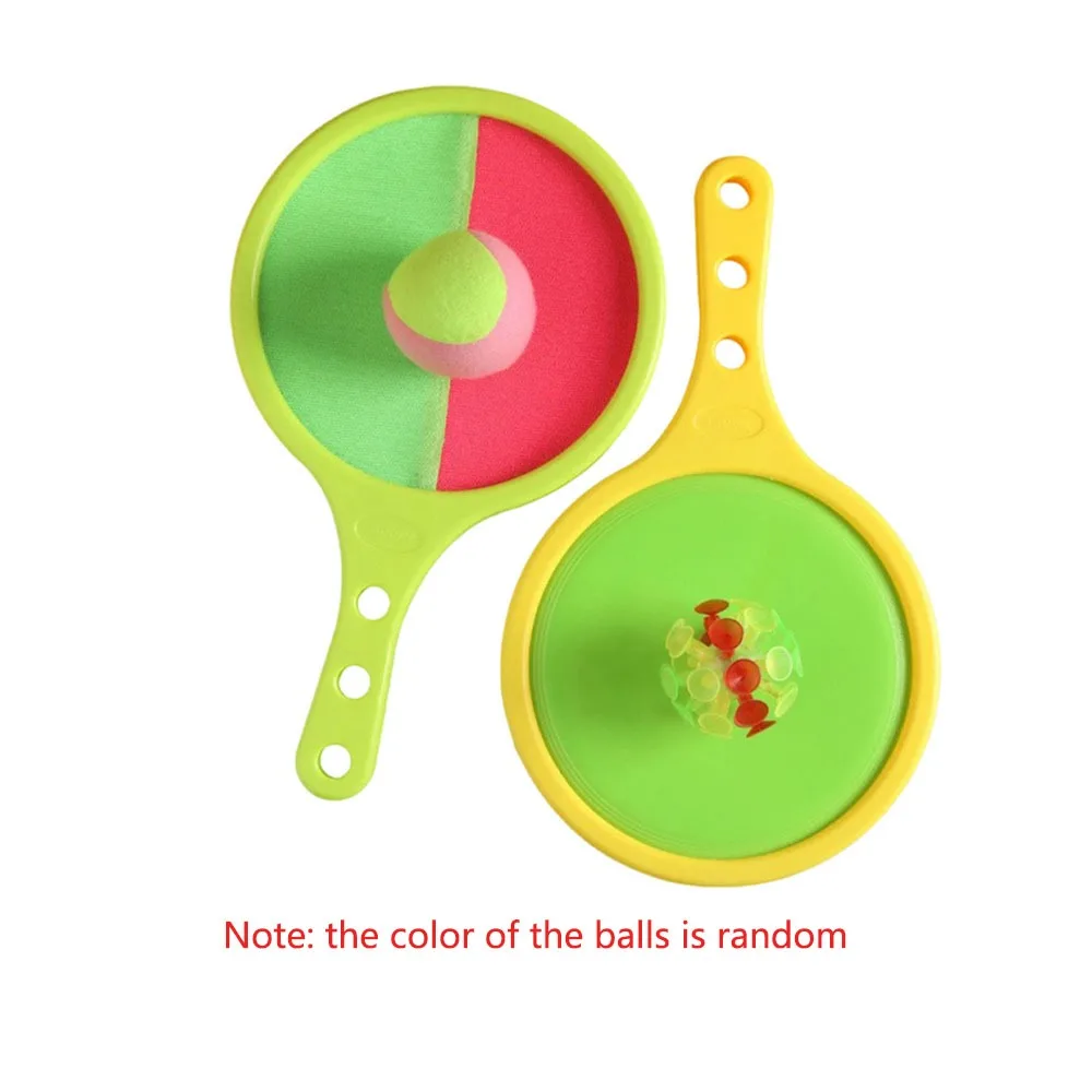 

Disc Paddle Toss and Catch Ball Set Fun Design 2 Balls Suction Cup Ball Tennis Style Adhesive Ball Throwing Toy Ball Park Games
