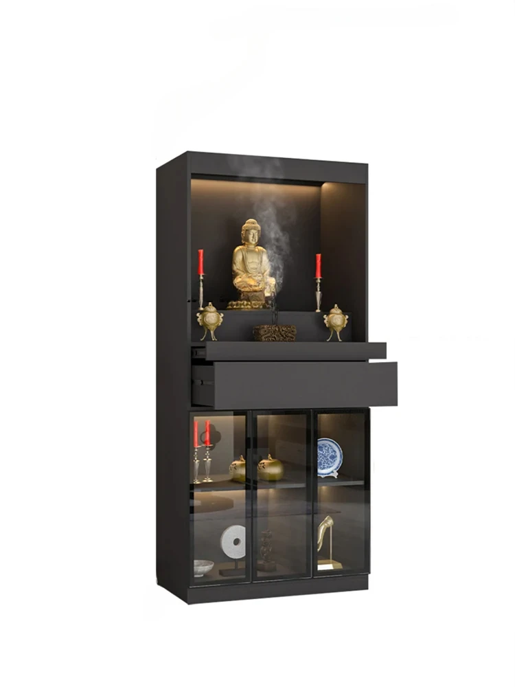 

Home Modern Style Double Door Clothes Closet Buddha Cabinet Altar Bodhisattva Worship Table