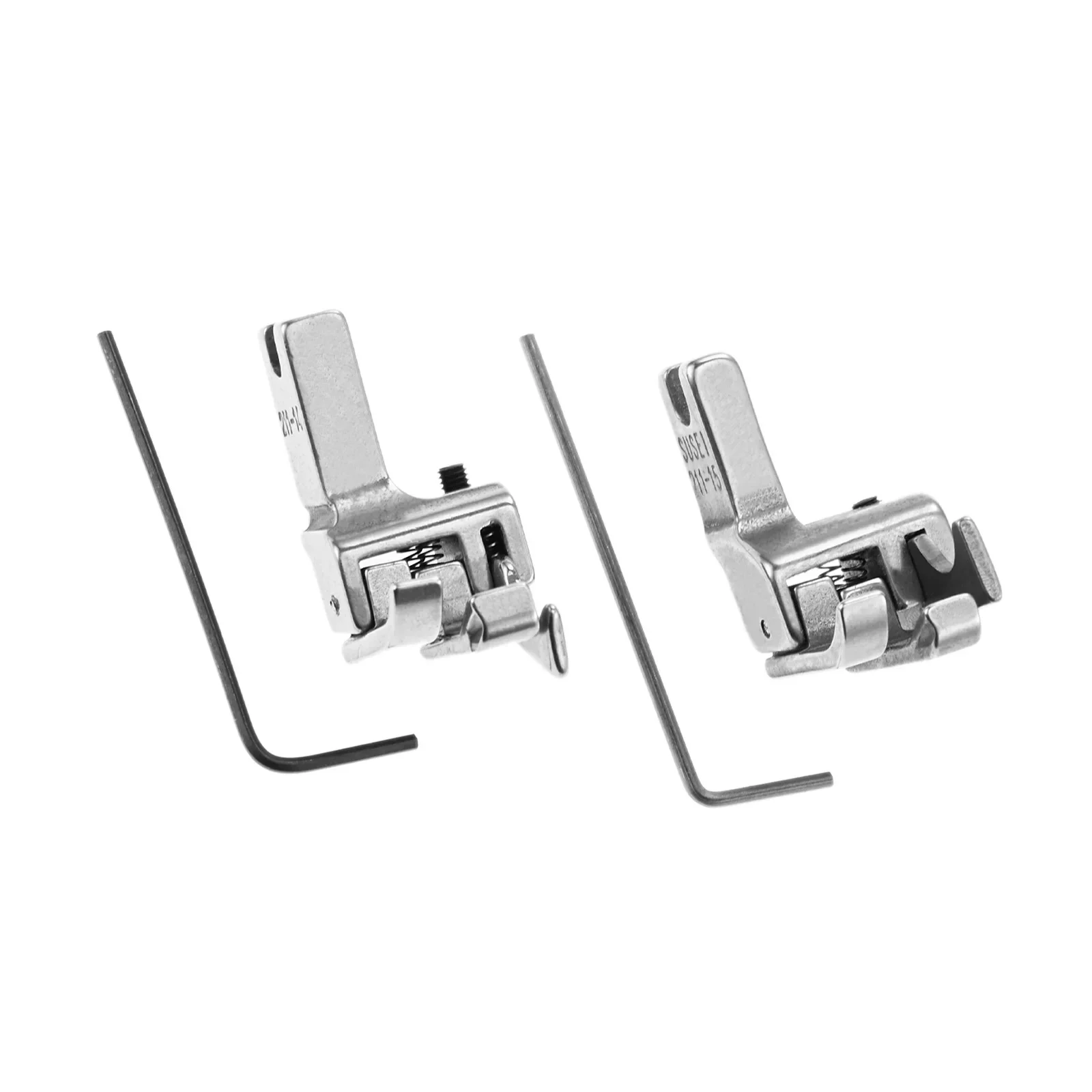 Steel Industrial Lockstitch Sewing Machine High and Low Flange Presser Foot Open Wire Stop Double Tangent Foot 211-14 211-15