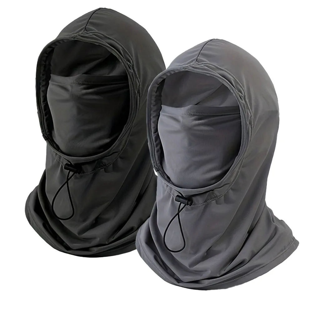Summer Anti-UV Sun Hat With Mask Shawl Breathable Motorcycle Headscarf Ice Silk Pullover Cap Unisex Beach Cap For Outdoor Sports