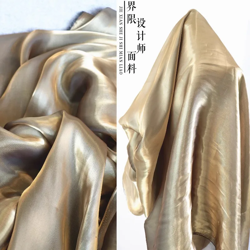 Organza Designer Fabric Metallic Luster High Density Apparel Sewing Fabrics Wholesale Cloth Diy Polyester Material 45x130cm