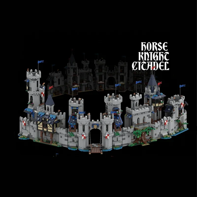 

3226 деталей MOC: Средневековый Замок Рыцарей, Модульный Конструктор, Сборная Модель, Развивающая Творческая Игрушка, Подарок