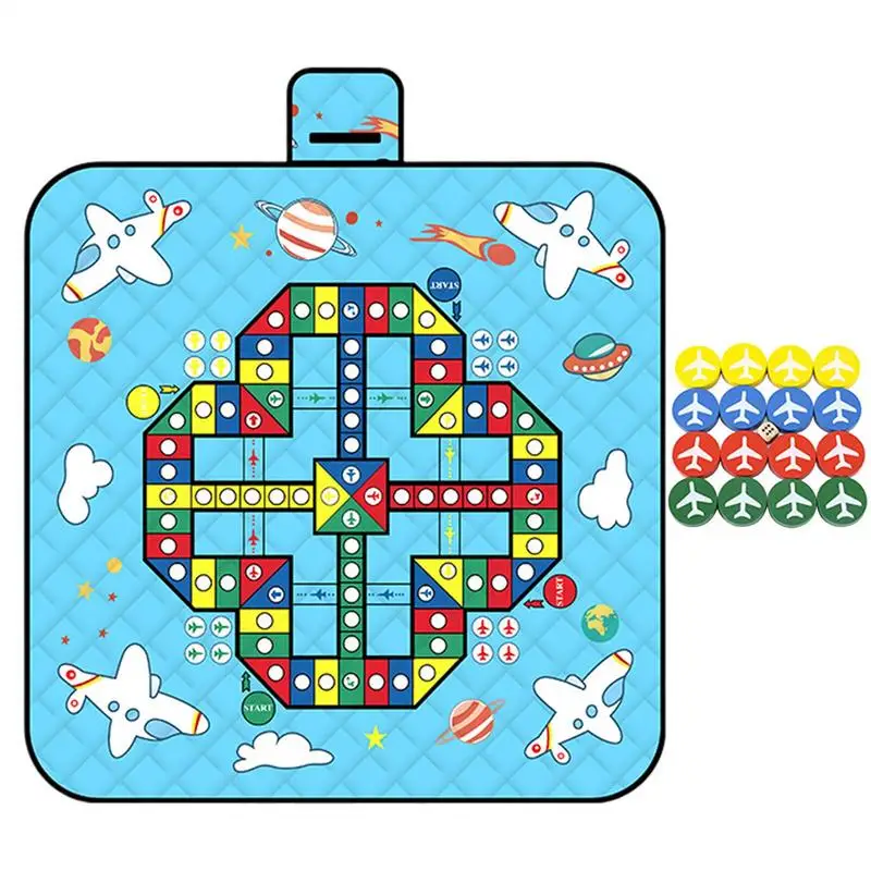 

Beach Blanket Outdoor Picnic Blanket Waterproof Foldable Kids Crawling Mat Lightweight Thickened Multifunctional Chess Carpet