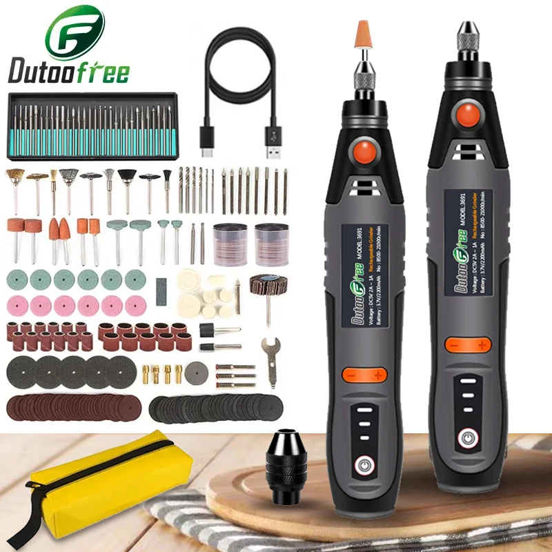 

8500r-21000rpm USB Cordless Rotary Tool Dremel Mini Drill Engraving Pen Electric Mini Wireless Drill Accessories DIY Set