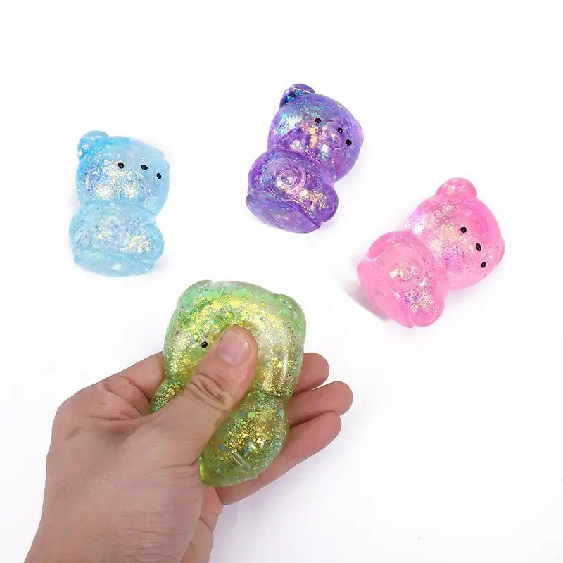 1pcs Mixed Colors Maltose Candy Bear Ball Slow Rise Slow Rebound Stress Relief Soft Fluffy Kawaii Gift