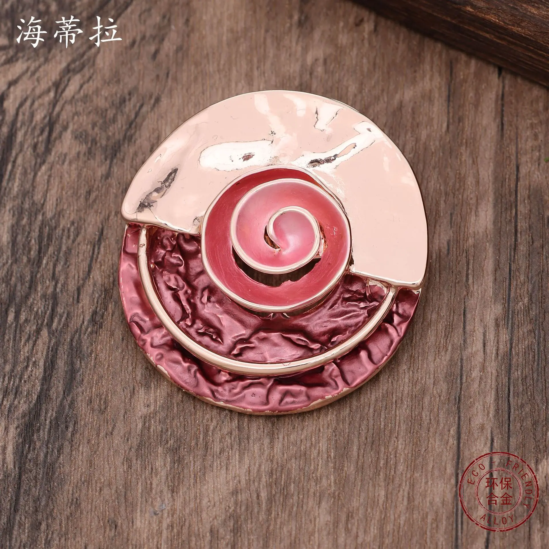 new round geometric compass magnetic brooch, retro compass women's party versatile multi-functional brooch