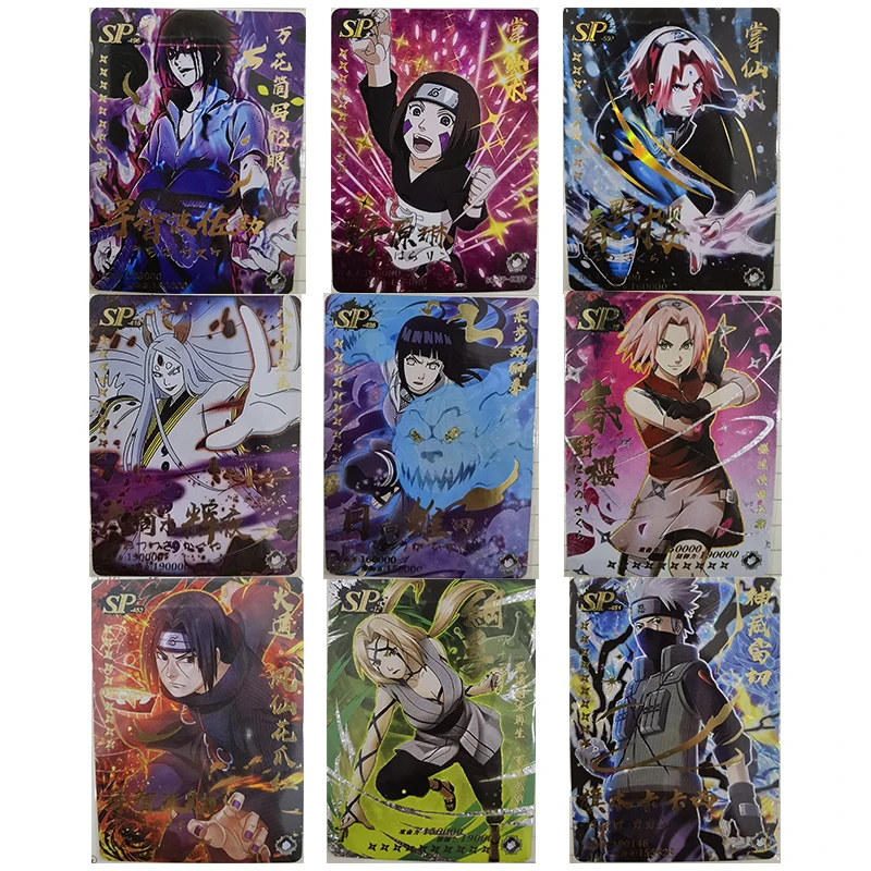 Anime Naruto Sp Flash Card Naruto Hatake Kakashi Uchiha Sasuke Hyga Hinata Collection Toy Solitaire Christmas Birthday Present