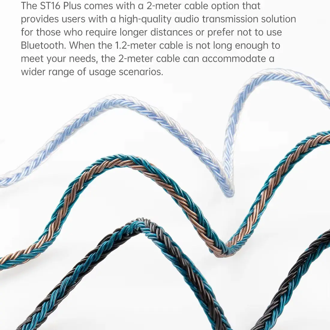 KBEAR ST16 Plus 16-core 2M Length 5N OCC Silver-plated upgrade Cable Imported PVC Cable Sleeve Extended High-Quality Audio