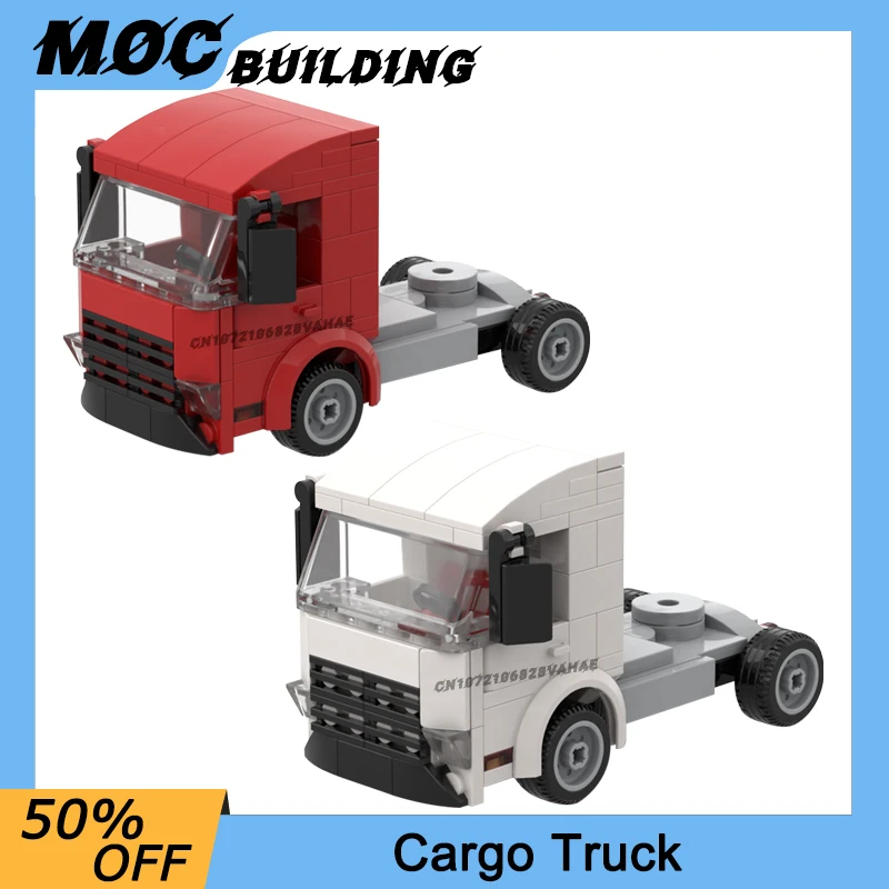 

Конструктор MOC: Модель грузовика для городского транспорта, сборная модель из кирпичиков, креативные игрушки-машинки, коллекция для демонстрации, рождественские подарки