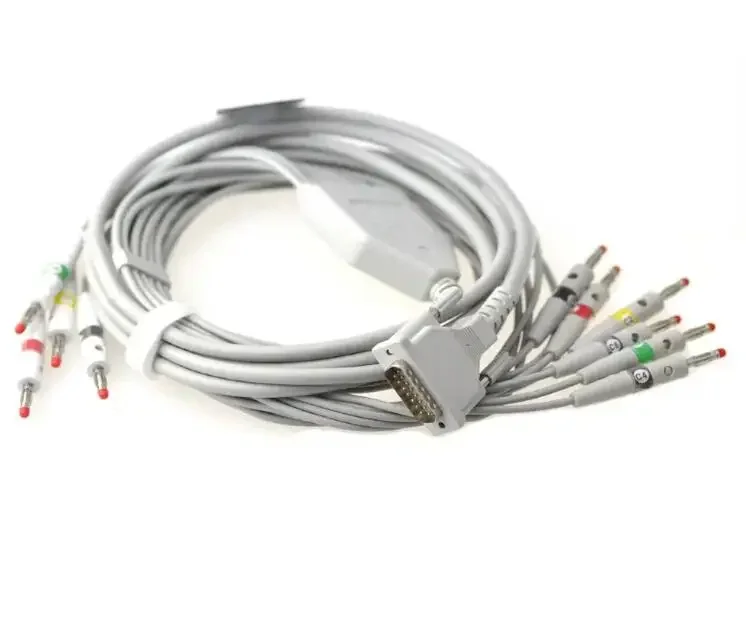 CardioCare 2000/CardioTouch 3000 10 ตะกั่ว ECG EKG สาย leadwires Banana Pin