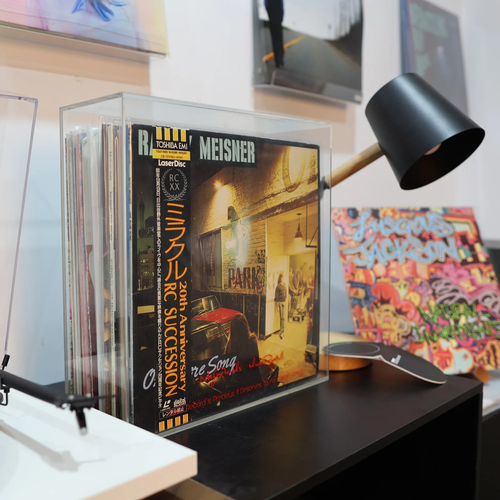 حار 12 بوصة مسجل فينيل خزانة LP جمع صندوق تخزين شفاف قرص أكريليك تخزين حامل المنزل الفينيل LP سجل المنظم