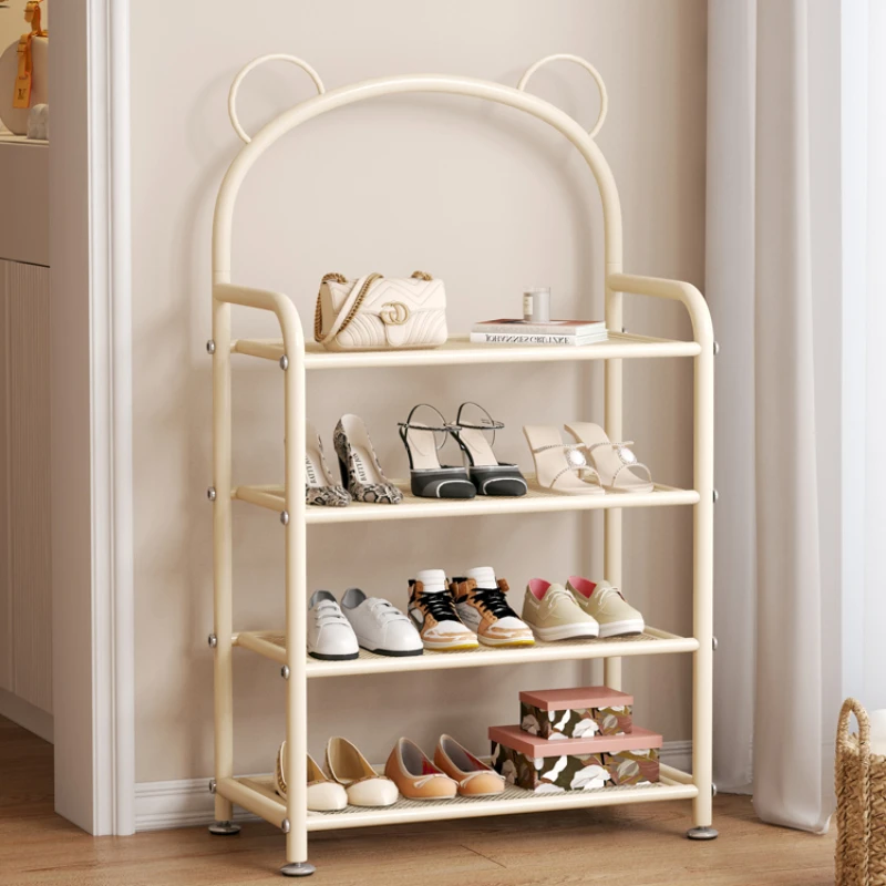 Household Entryway Shoe Cabinet Entry Metal Layered Partition Shoe Cabinet Simplify Organizer Organizador De Zapatos Furniture