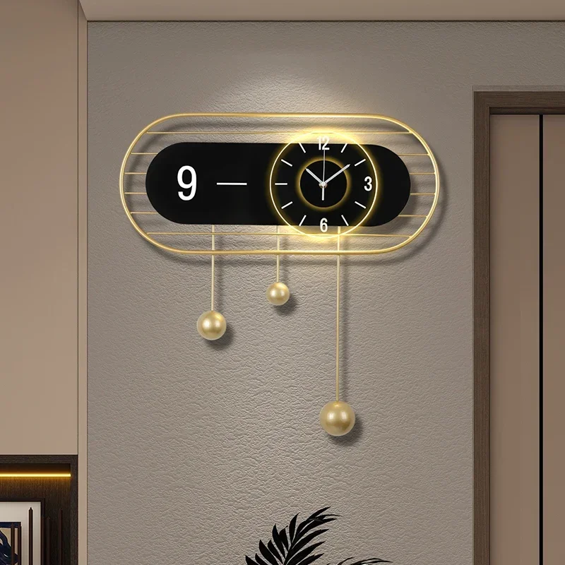 Creative Luxury Wall Clocks Art Mural Modern Big Size Silent Aesthetic Wall Watch Nordic Digital Horloge Murale Home Decoration