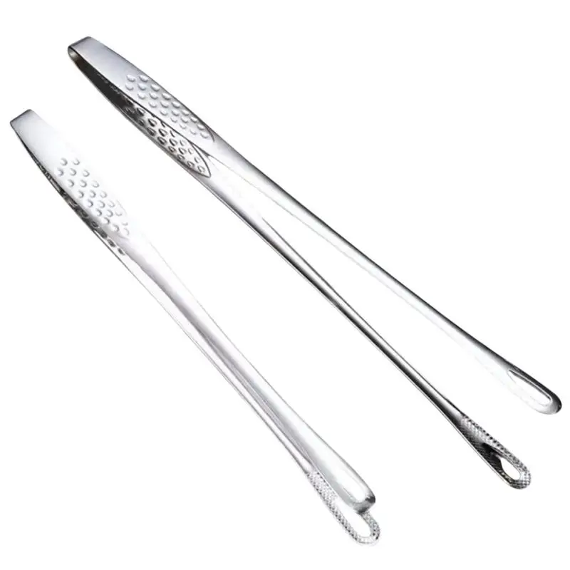 Stainless Steel Food Clips Extended Barbecue Tweezers Korean BBQ Clips For Meat Vegetable Household Grilling